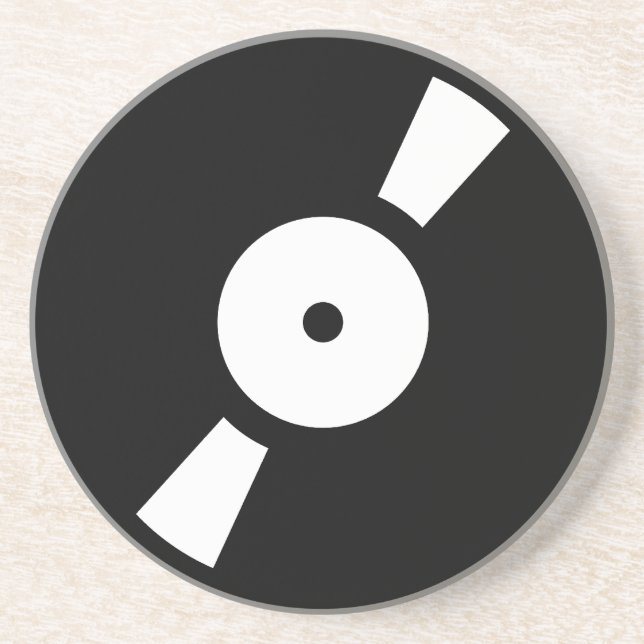 Dessous De Verre En Grès disque vinyle rétro (Devant)