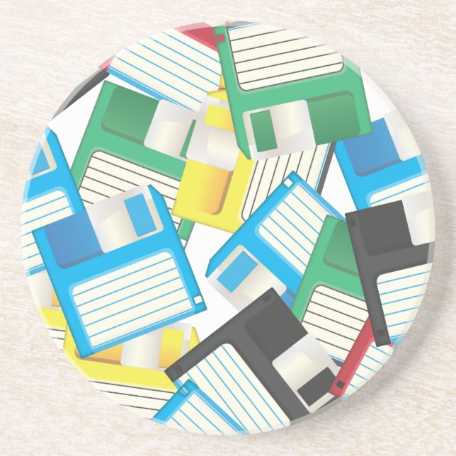 Dessous De Verre En Grès Disquettes (Devant)