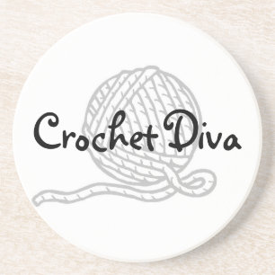 Dessous De Verre En Grès Diva de crochet