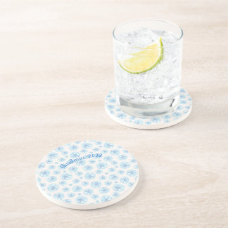 Dessous De Verre En Grès dollar de sable bleu aquatique
