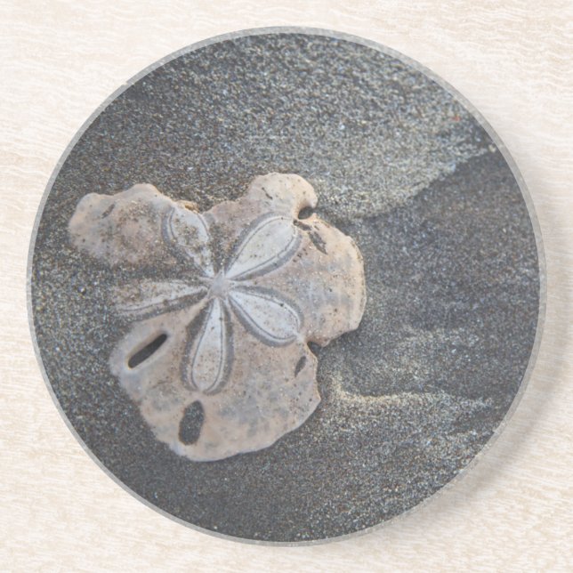 Dessous De Verre En Grès Dollar des sables sur le sable (Devant)