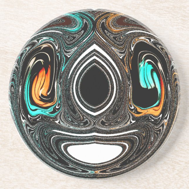 Dessous De Verre En Grès Doodle ethnique africain Zebra texturé Art Imprime (Devant)