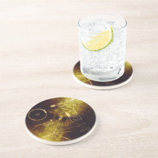 Dessous De Verre En Grès Dossier d'or du Voyager