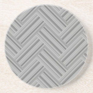 Dessous De Verre En Grès Double blanc de Grey stripes