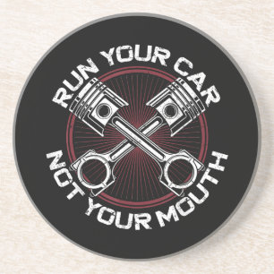 Dessous De Verre En Grès Drag Racing Car Vintage Exécuter Votre Voiture Pas