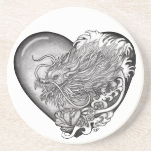 Dessous De Verre En Grès Dragon Heart