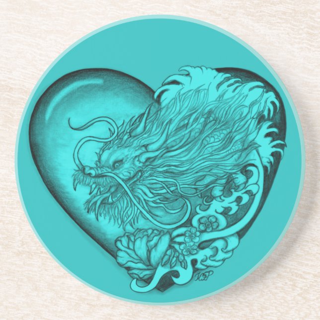 Dessous De Verre En Grès Dragon Heart (Devant)