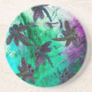 Dessous De Verre En Grès Dragonfly Magic