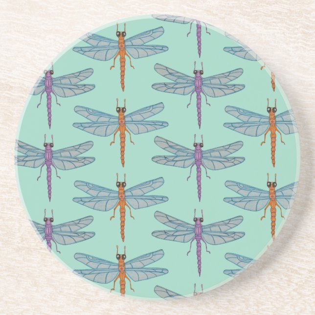 Dessous De Verre En Grès Dragonfly pattern (Devant)