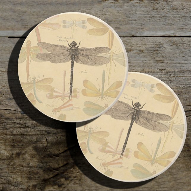 Dessous De Verre En Grès Dragonfly Vintage dessin classique (Créateur téléchargé)