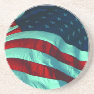 Dessous De Verre En Grès Drapeau américain