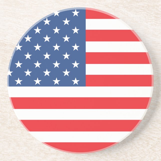 Dessous De Verre En Grès Drapeau américain (Devant)