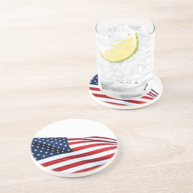 Dessous De Verre En Grès Drapeau américain 2412 (Côté)