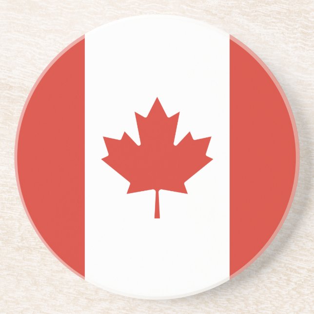Dessous De Verre En Grès Drapeau canadien patriotique (Devant)