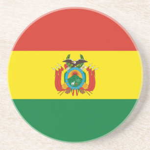 Dessous De Verre En Grès Drapeau de Bolivie patriotique