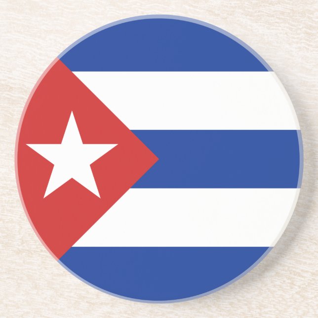 Dessous De Verre En Grès Drapeau de Cuba (Devant)