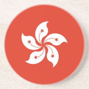 Dessous De Verre En Grès Drapeau de Hong Kong