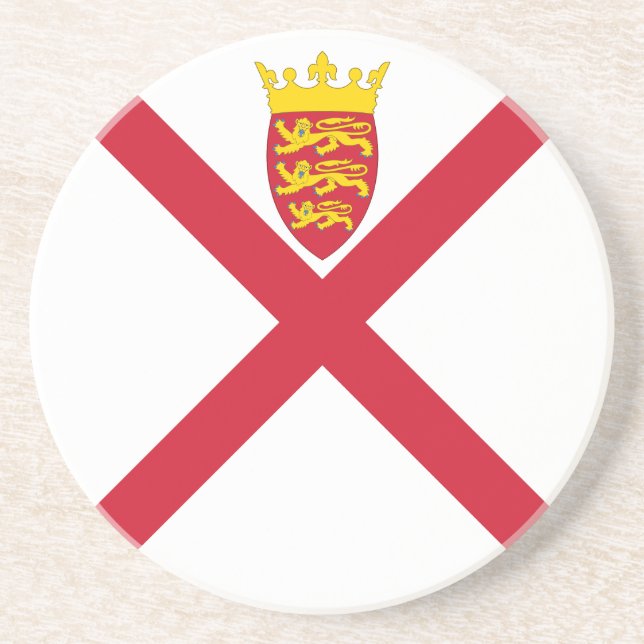 Dessous De Verre En Grès Drapeau de Jersey (Devant)