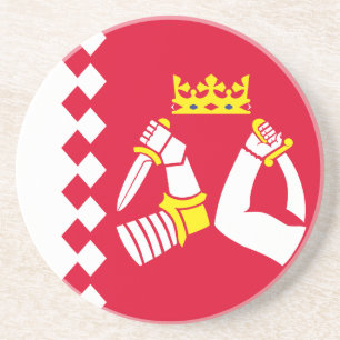 Dessous De Verre En Grès Drapeau de la Carélie du Nord