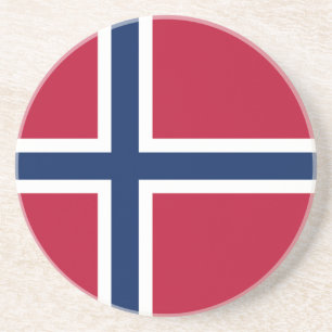 Dessous De Verre En Grès Drapeau de la Norvège