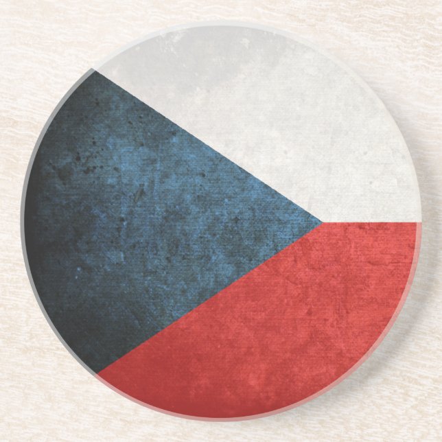 Dessous De Verre En Grès Drapeau de la République tchèque (Devant)