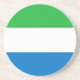 Dessous De Verre En Grès Drapeau de la Sierra Leone