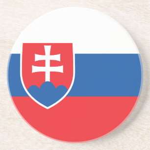 Dessous De Verre En Grès Drapeau de la Slovaquie