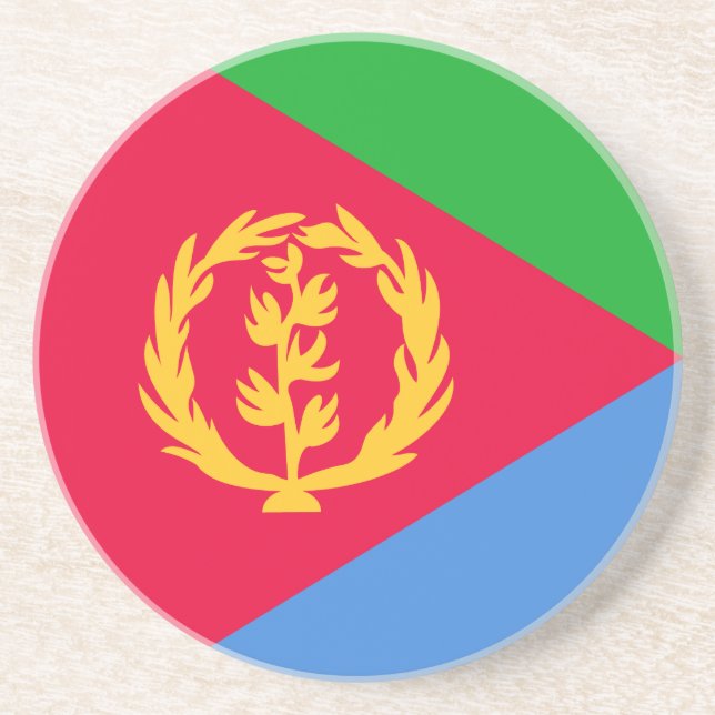 Dessous De Verre En Grès Drapeau de l'Érythrée (Devant)