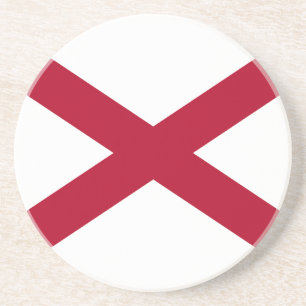 Dessous De Verre En Grès Drapeau de l'État de l'Alabama