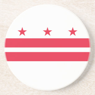 Dessous De Verre En Grès Drapeau de l'État de Washington DC
