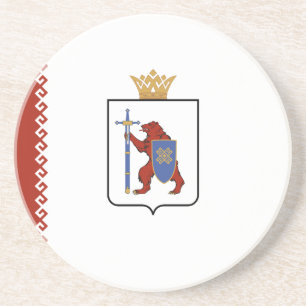 Dessous De Verre En Grès Drapeau de Mari El