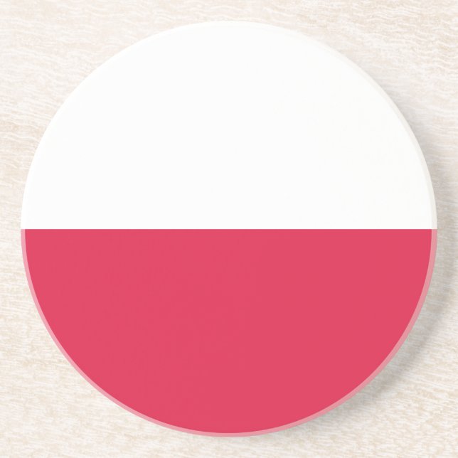 Dessous De Verre En Grès Drapeau de Pologne (Devant)