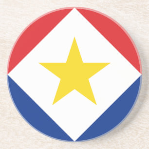 Dessous De Verre En Grès Drapeau de Saba