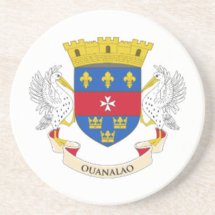 Dessous De Verre En Grès Drapeau de Saint-Barthélemy