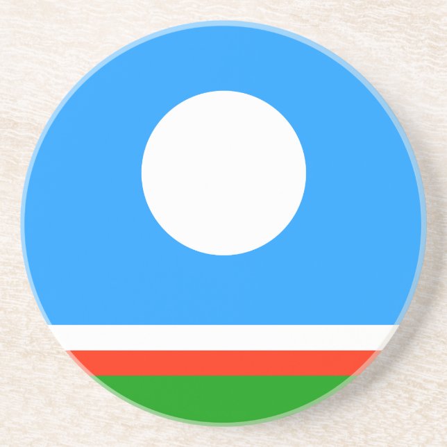 Dessous De Verre En Grès Drapeau de Sakha (Devant)