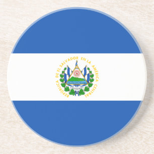 Dessous De Verre En Grès Drapeau d'El Salvador
