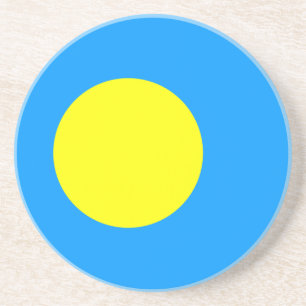 Dessous De Verre En Grès Drapeau des Palaos