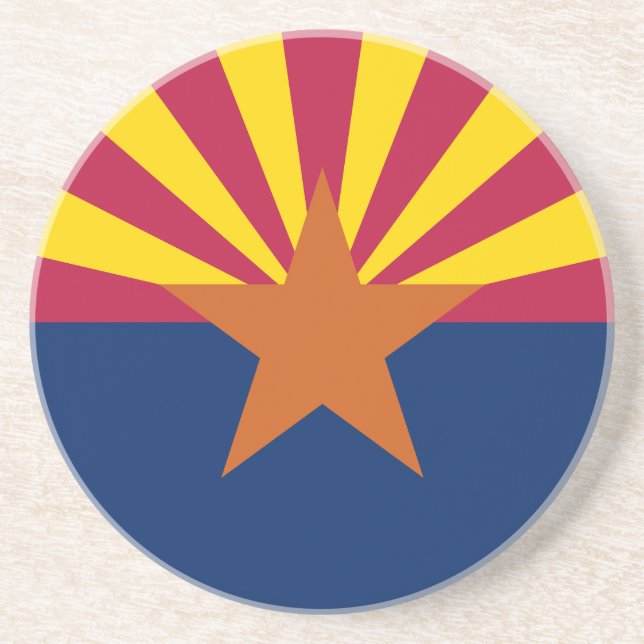 Dessous De Verre En Grès Drapeau d'État de l'Arizona (Devant)