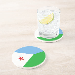Dessous De Verre En Grès Drapeau Djibouti
