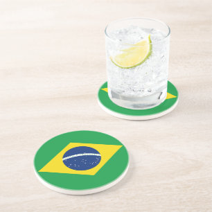 Dessous De Verre En Grès Drapeau du Brésil