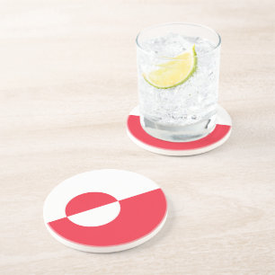 Dessous De Verre En Grès Drapeau du Groenland