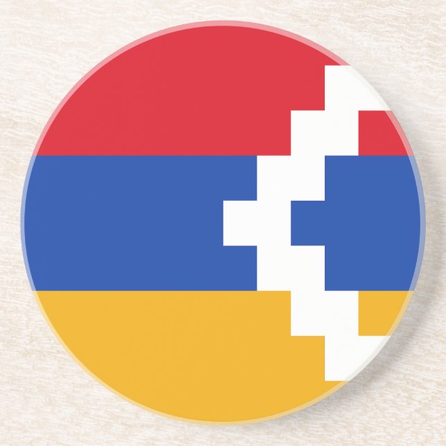 Dessous De Verre En Grès Drapeau du Haut-Karabakh (Devant)