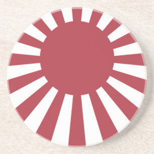Dessous De Verre En Grès Drapeau du Japon : Soleil levant impérial d'Edo à 