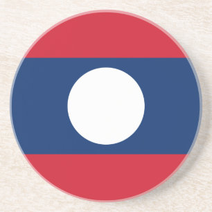 Dessous De Verre En Grès Drapeau du Laos