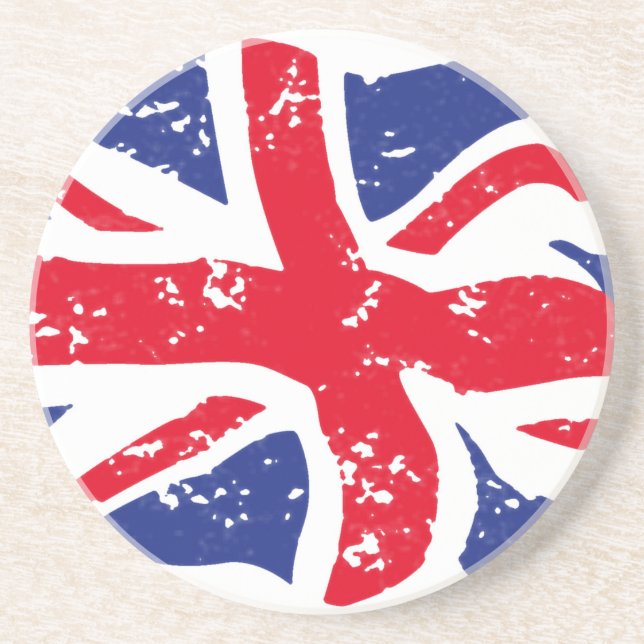 Dessous De Verre En Grès Drapeau du Royaume-Uni (Devant)