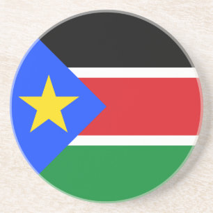 Dessous De Verre En Grès Drapeau du Soudan du Sud