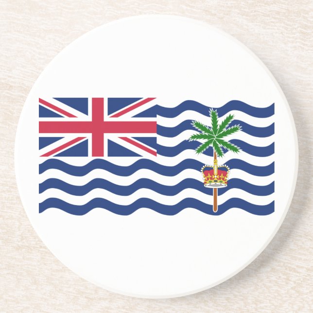 Dessous De Verre En Grès Drapeau du Territoire britannique de l'océan Indie (Devant)