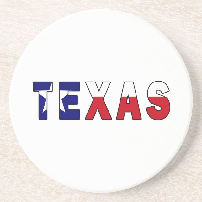 Dessous De Verre En Grès Drapeau du Texas (Devant)