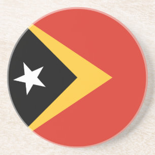 Dessous De Verre En Grès Drapeau du Timor oriental