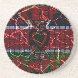 Dessous De Verre En Grès Drapeau fissuré : Faites simple - Résilience kenya